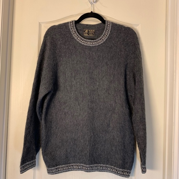 Baby Alpaga Sweaters - 100% Baby Alpaca Sweater (L)‎ | Made in Peru | Ultra-Soft Grey Knit Comfy